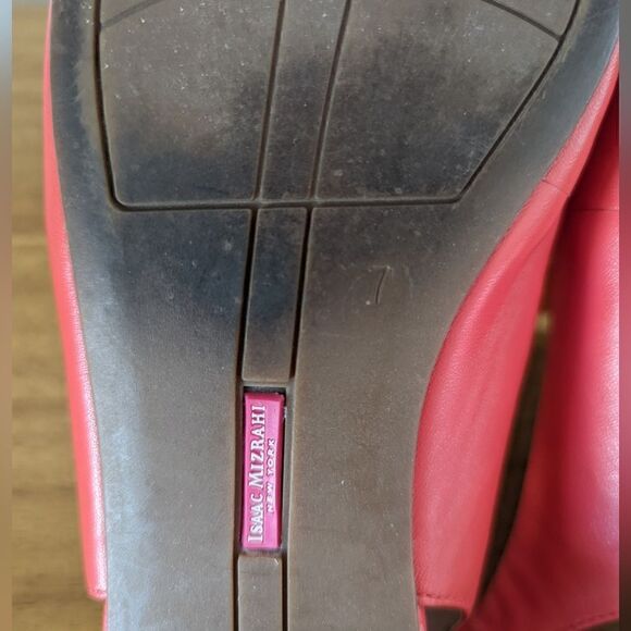 Isaac Mizrahi Red Coral Floral Jewel Embellished Pointy Toe Slingbacks 7 - Picture 2 of 12